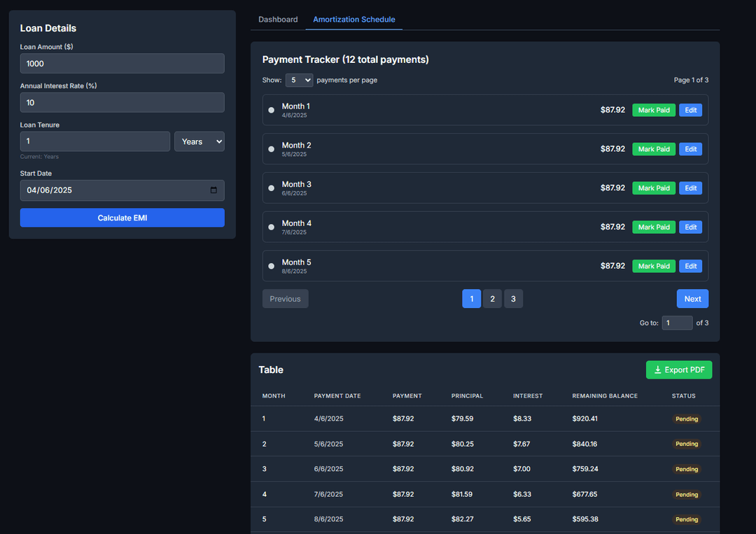 Loan Repayment Tracker